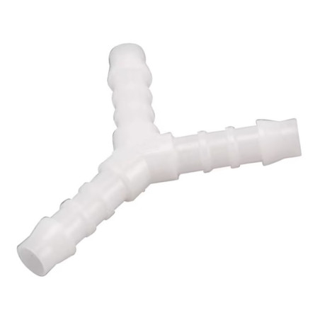 Raccord en Y Plastique Blanc pour Durite Ø 8 mm