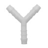 Raccord en Y Plastique Blanc pour Durite Ø 8 mm
