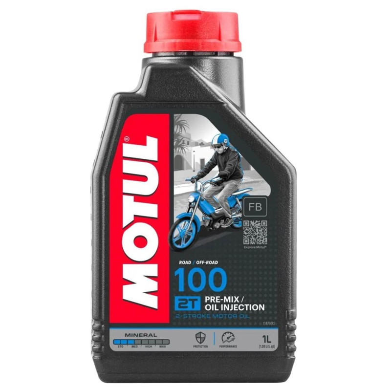 Huile Moteur 2T Motul 100 - Bidon de 1 Litre