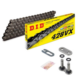 Chaîne Renforcée DID 428VX X-Ring Noir/Noir 100 Maillons - Attache Rapide FJ