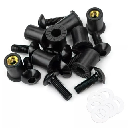 Kit Visserie pour Bulle Moto M5 x 16 Noir