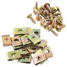 Lot de 20 Vis + Agrafes de Carrosserie 4 x 12 mm