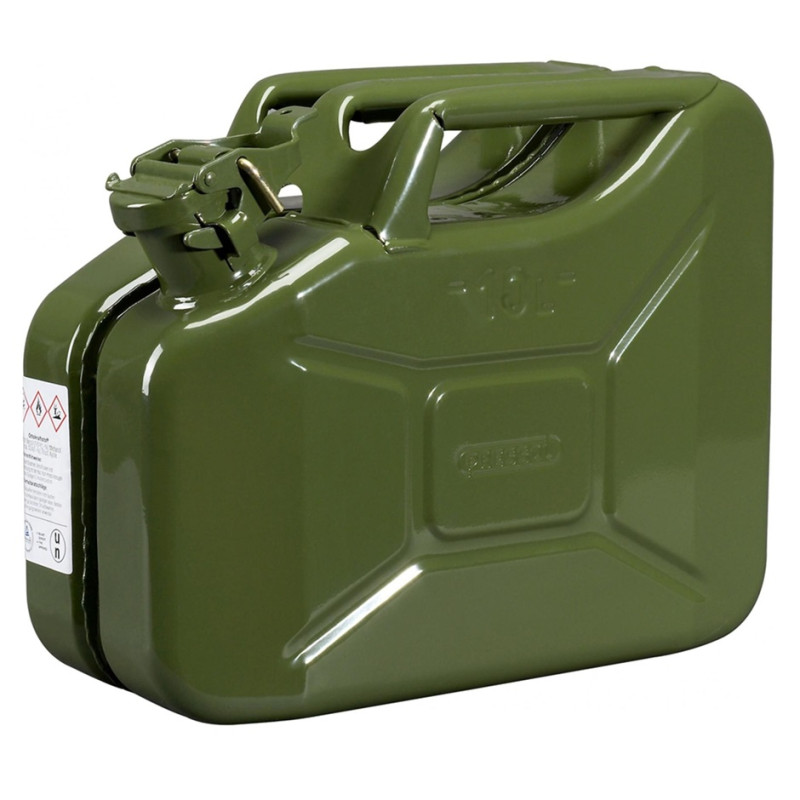 Jerrican Essence en Métal Type US Vert Pressol 10 Litres