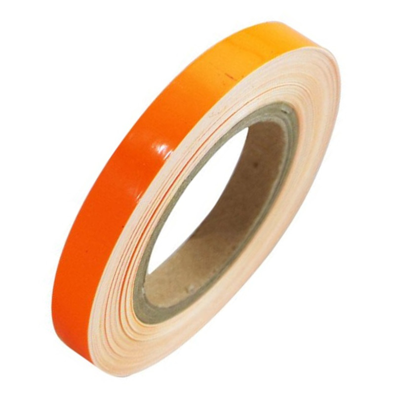 Liseret Autocollant pour Jante 7 mm Orange Fluo avec Applicateur - Replay