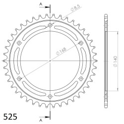 Couronne Acier Supersprox 42 Dents Pas 525 pour BMW F700 - F800 / Husqvarna Nuda 900