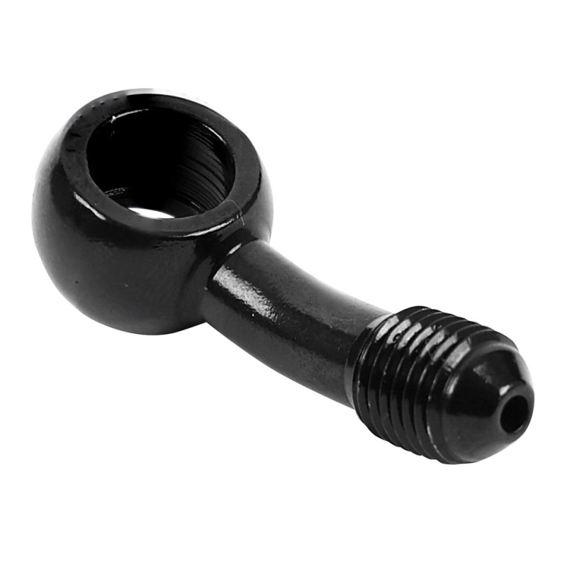 Raccord Banjo Noir pour Durite de Frein M10x1.25 mm Coudé 25°