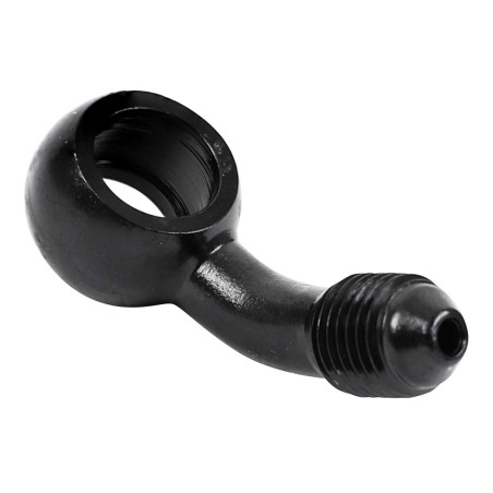 Raccord Banjo Noir pour Durite de Frein M10x1.25 mm Coudé 45°
