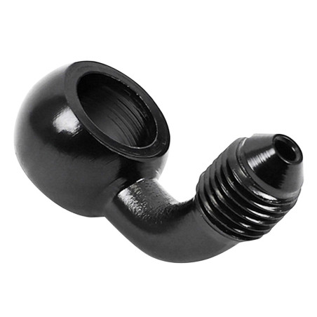 Raccord Banjo Noir pour Durite de Frein M10x1.25 mm Coudé 90°