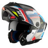 Casque Modulable MT Helmets Atom 2 SV Bast A0 Bleu / Noir / Rouge Brillant