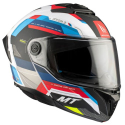 Casque Modulable MT Helmets Atom 2 SV Bast A0 Bleu / Noir / Rouge Brillant