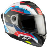 Casque Modulable MT Helmets Atom 2 SV Bast A0 Bleu / Noir / Rouge Brillant