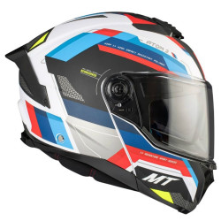 Casque Modulable MT Helmets Atom 2 SV Bast A0 Bleu / Noir / Rouge Brillant