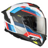 Casque Modulable MT Helmets Atom 2 SV Bast A0 Bleu / Noir / Rouge Brillant
