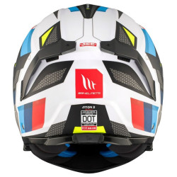 Casque Modulable MT Helmets Atom 2 SV Bast A0 Bleu / Noir / Rouge Brillant