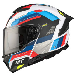 Casque Modulable MT Helmets Atom 2 SV Bast A0 Bleu / Noir / Rouge Brillant