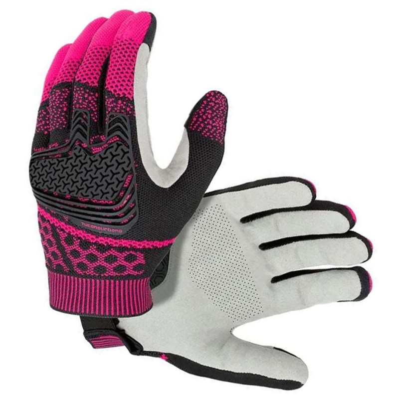 Gants Moto Textile Tucano Urbano Supermano Noir/Rose