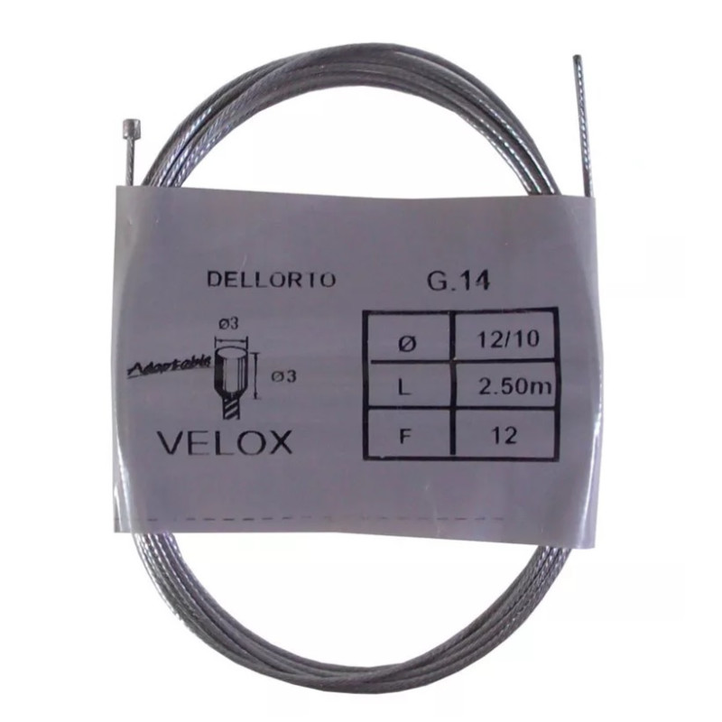 Câble pour Commande de Gaz ou Starter Velox 3x3 mm - Longueur 2.50 Mètres