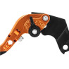 Levier de Frein et d'Embrayage Moto Réglable, Repliable Avoc Orange Noir Anodisé pour KTM 125 Duke