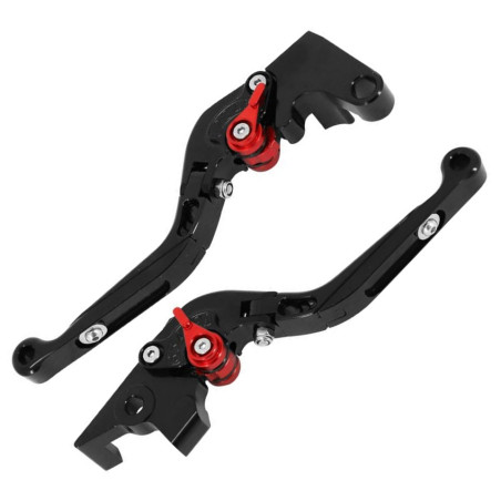 Levier de Frein et d'Embrayage Moto Réglable, Repliable Avoc Noir Anodisé pour Yamaha 700 MT-07