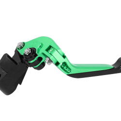 Levier de Frein et d'Embrayage Moto Réglable, Repliable Avoc Vert Anodisé pour Kawasaki Z900 / Z650