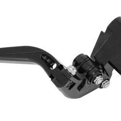 Levier de Frein et d'Embrayage Moto Réglable, Repliable Avoc Noir Anodisé pour Kawasaki Z900 / Z650