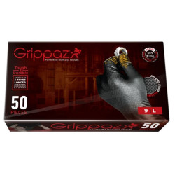 Boîte de 50 Gants d'Atelier Nitrile Noir Grippaz