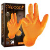 Boîte de 50 Gants d'Atelier Nitrile Orange Grippaz