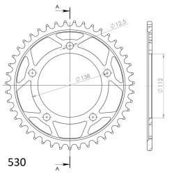 Couronne Acier Supersprox 43 Dents Pas 530 pour Honda CBR 600 F / CB 900 F Hornet / CBF 1000 / CB 1100