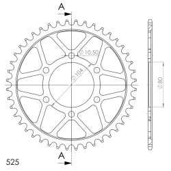 Couronne Acier Supersprox 44 Dents Pas 525 pour Kawasaki Z900