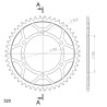 Couronne Acier Supersprox 48 Dents Pas 520 pour Yamaha XJ 600