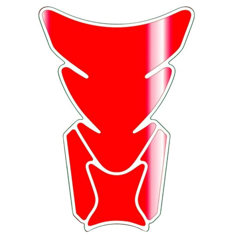 Protection de Réservoir Moto Lethal Threat Rouge Chrome 180 x 220 mm
