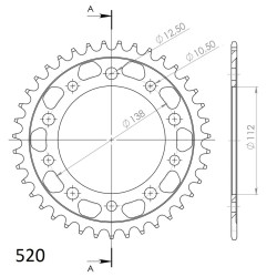 Couronne Acier Supersprox 38 Dents Pas 520 pour Honda X-ADV 750 / Forza 750