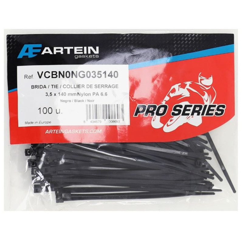 Collier de Serrage Rilsan Artein 3.5 x 140 mm Noir - 100 Pièces