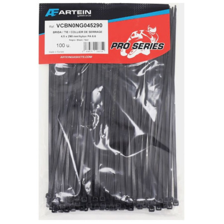 Collier de Serrage Rilsan Artein 4.5 x 290 mm Noir - 100 Pièces