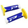Poignées pour Guidon Moto Progrip 788 Blanc / Bleu / Jaune