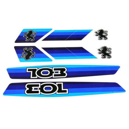 Kit Autocollant pour Peugeot 103 Bleu