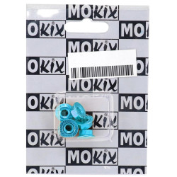 Écrou 6 Pans Épaulé M6 en Aluminium Anodisé Bleu (Sachet de 6 Pièces)