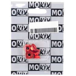 Écrou 6 Pans Épaulé M6 en Aluminium Anodisé Rouge (Sachet de 6 Pièces)