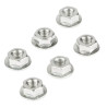 Écrou 6 Pans Épaulé M6 en Aluminium Anodisé Chrome (Sachet de 6 Pièces)