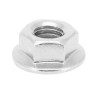Écrou 6 Pans Épaulé M6 en Aluminium Anodisé Chrome (Sachet de 6 Pièces)