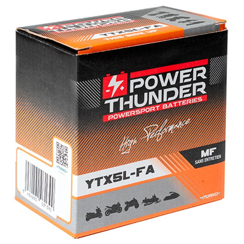 Batterie Power Thunder YTX5L-FA 12 Volts 4 Ah