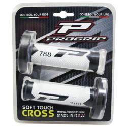 Poignées pour Guidon Moto Progrip 788 Noir / Blanc / Titane
