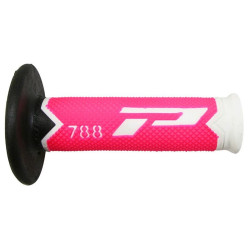 Poignées pour Guidon Moto Progrip 788 Blanc / Rose Fluo / Noir