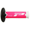 Poignées pour Guidon Moto Progrip 788 Blanc / Rose Fluo / Noir