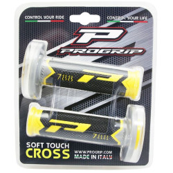 Poignées pour Guidon Moto Progrip 788 Jaune / Noir / Gris