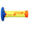 Poignées pour Guidon Moto Progrip 788 Orange Fluo / Jaune Fluo / Bleu Clair