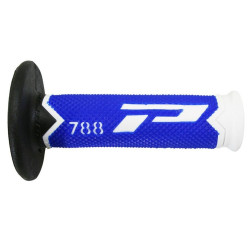 Poignées pour Guidon Moto Progrip 788 Blanc / Bleu Fluo / Noir