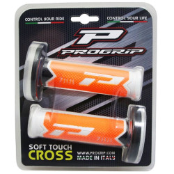 Poignées pour Guidon Moto Progrip 788 Blanc / Orange Fluo / Noir