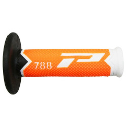 Poignées pour Guidon Moto Progrip 788 Blanc / Orange Fluo / Noir