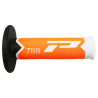 Poignées pour Guidon Moto Progrip 788 Blanc / Orange Fluo / Noir